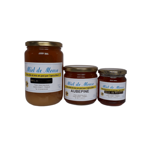 Miels de MEUSE en verrine du PRODUCTEUR M.HANET